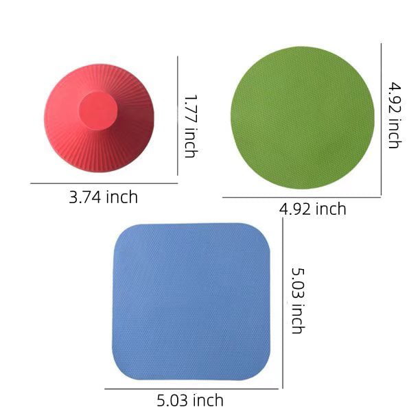 3Pcs Manual Jar Opener Rubber Non Slip Anti-Skid Round Lid Gripper Pad  Tools US