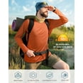 thumbnail image 3 of Mens UPF 50+ UV Sun Protection Shirts Outdoor Long Sleeve SPF Rash Guard for Fishing Hiking Swimming Running, 3 of 5