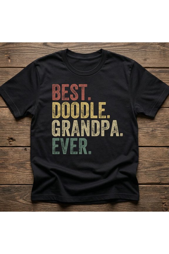 Doodle Grandpa Mini Goldendoodle Grandad Labradoodle Dog T-Shirt