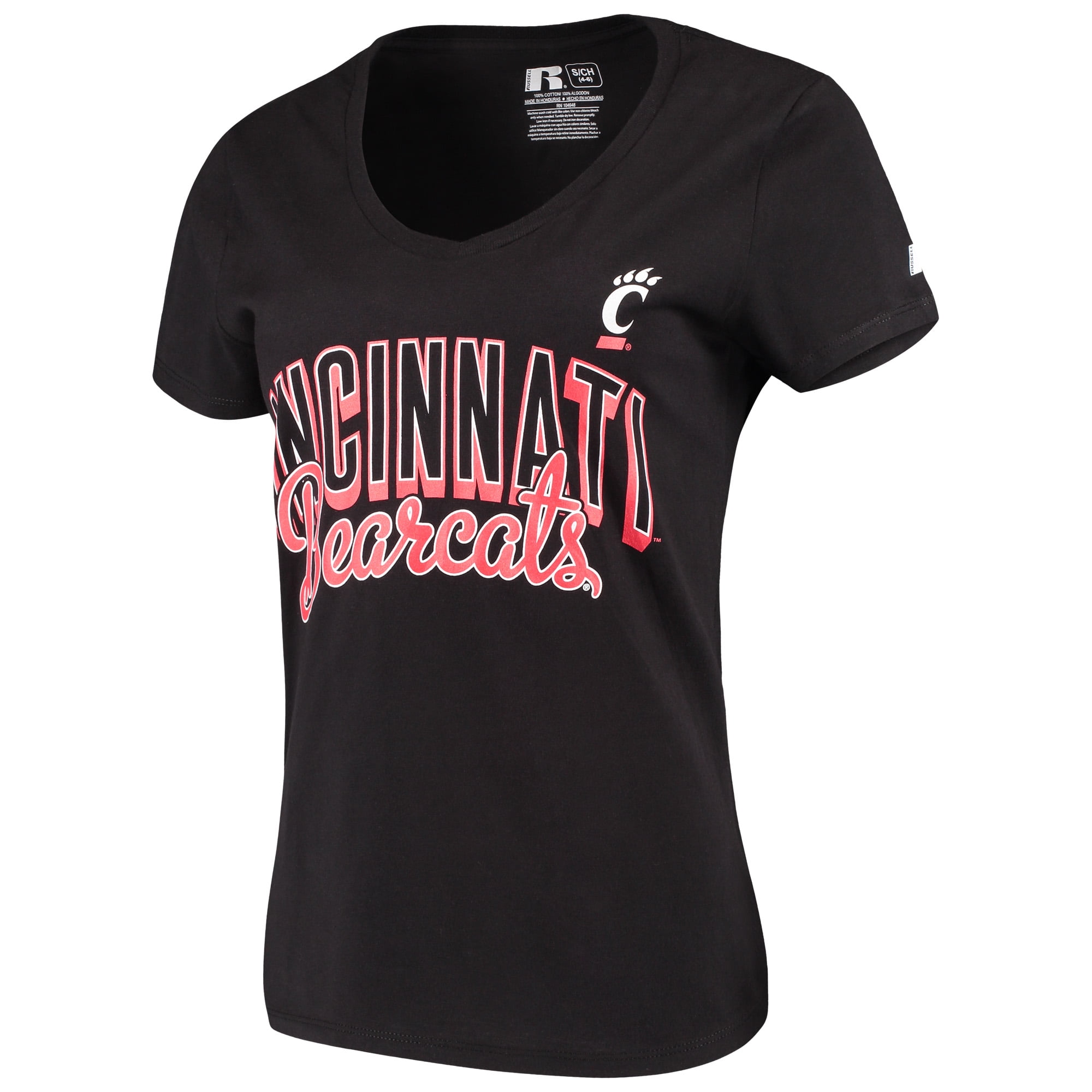 Cincinnati Bearcats Russell Athletic Women S Arch V Neck T