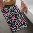 thumbnail image 2 of Gray and Pink Of Leopard Print Bathroom Rugs Mat,Non Slip Microfiber Bathroom Rug,Rubber Backing,Soft Bathroom Mats for Bathroom Floor,Tub and Shower,20x32in(50x80cm), 2 of 5