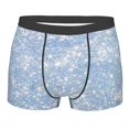 thumbnail image 4 of Goofa White Bule Glitter Printed Men's Boxer Briefs Underwear, Moisture-Wicking Underwear, Trunk,Soft and Breathable Cotton Underwear-, 4 of 9