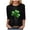 Black, variant on St Patty's Day Shirt Women 2025 Casual Plus Size 3/4 Sleeve Irish Clover Shirts Funny Saint Patrick's Tunic Tops (Red, XL)