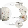 thumbnail image 5 of Small Stall Shower Curtain 48x72 Inch Narrow Half Size Summer Floral Botanical Bath Curtains Bathroom Decor Spring Botanical Vintage Waterproof Fabric Shower Curtain Set with Hooks 48 Inch, 5 of 6