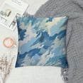 thumbnail image 2 of COMIO  Watercolor Painting Throw Pillow Cover Grunge Modern Abstract Indigo Blue Artistic Dye Art Cozy Square Cushion Case for Men Women Boys Girls Room Home Decor, 2 of 5