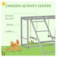 thumbnail image 4 of PawHut Chicken Activity Play with Swing Set for 3-4 Birds, Wooden Chicken Coop Accessory with Multiple Chicken Perches & Hen Ladder Gray, 4 of 7