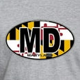 thumbnail image 3 of CafePress - Maryland MD Oval (W/Flag) Fitted T Shirt - Fitted T-Shirt, Vintage Fit Soft Cotton Tee, 3 of 4