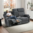 thumbnail image 4 of Bonzy Home Power Reclining Loveseat — Fabric Electric Recliner Sofa with Cup Holders, USB-C Charging Ports & Hidden Storage, 2-Seat for Small Living Room/Bedroom, Grey, 4 of 6