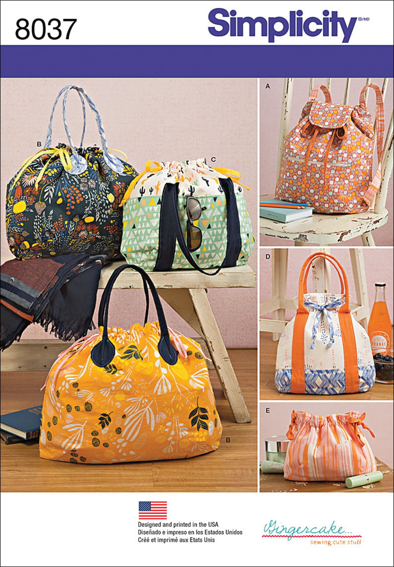 Simplicity 9310 Totes & Bags Assorted Sizes BN FREE SHIP 