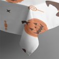 thumbnail image 3 of Halloween Pumpkins Witch Hats and Bats Rectangle Tablecloth 60"x84",Waterproof Polyester Rectangle Table Cloth, Wipeable Spillproof Polyester Tablecloth for Dining, Camping, Indoor and Outdoor, 3 of 5