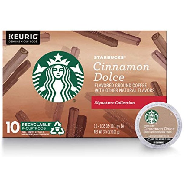 Starbucks Flavored KCup Coffee Pods — Cinnamon Dolce For Keurig Brewers — 1 Box (10 Pods