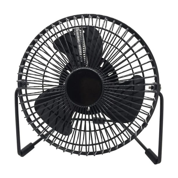Ventilador de escritorio con reloj USB LED, ventilador de mesa con retención en tiempo real, mini ventilador portátil para Temperatura de 4 pulgadas