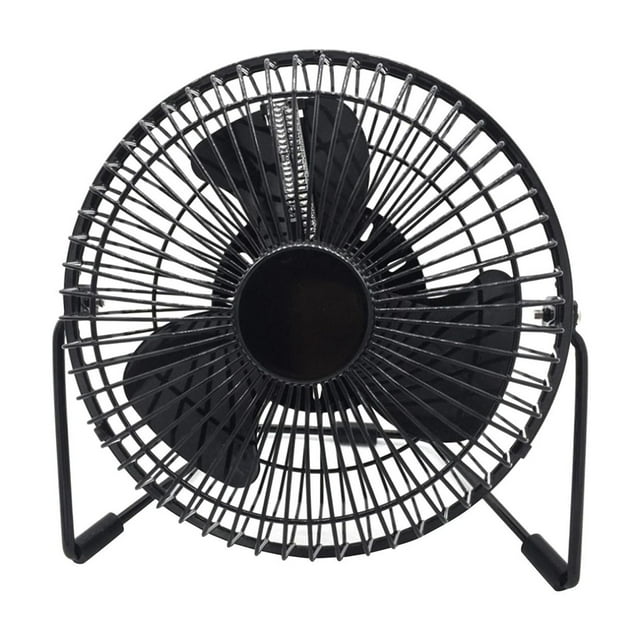 Ventilador de escritorio con reloj USB LED, ventilador de mesa con retención en tiempo real, mini ventilador portátil para Temperatura de 4 pulgadas