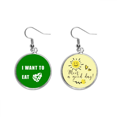 thumbnail image 1 of Comer queso deseo vida Pendiente Sol Flor Pendiente Joyas Moda Unbranded M, 1 of 3