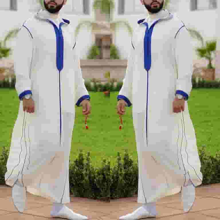 初売り旅行 Men Clothes Thobe Jubba Muslim HGYCPP Hoodie Robe Ramadan Clothing