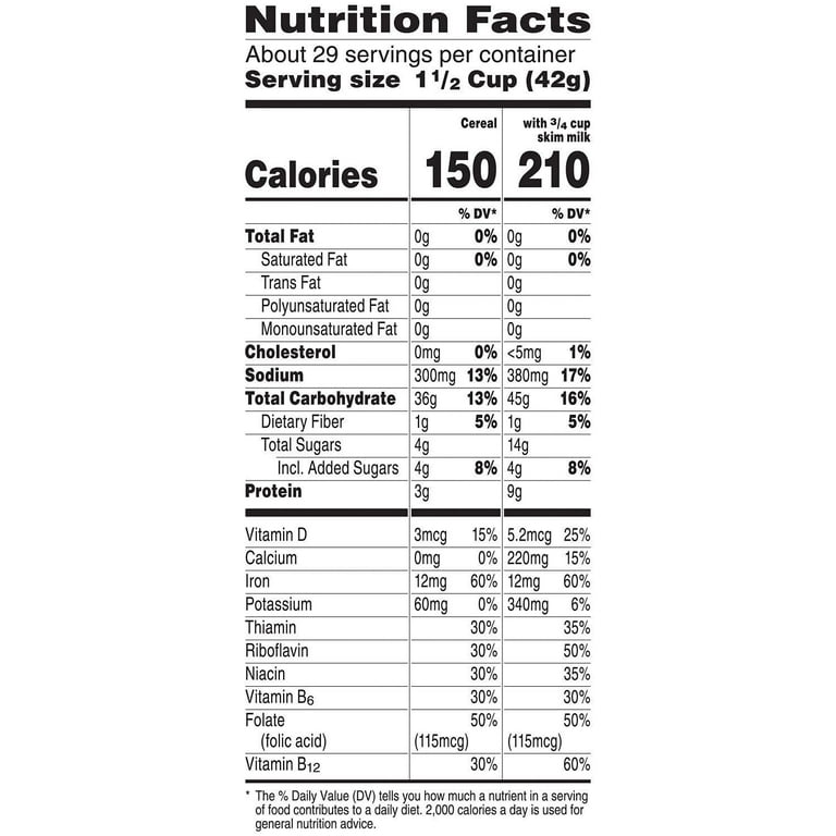 Kelloggs Corn Flakes Nutrition Facts