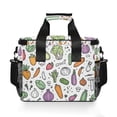 thumbnail image 7 of FORMRS Insulated Cooler Bag 24 Cans Capacity Soft Leakproof Lunch Box with Side Pockets, Purple Vegetables Pattern, 7 of 7