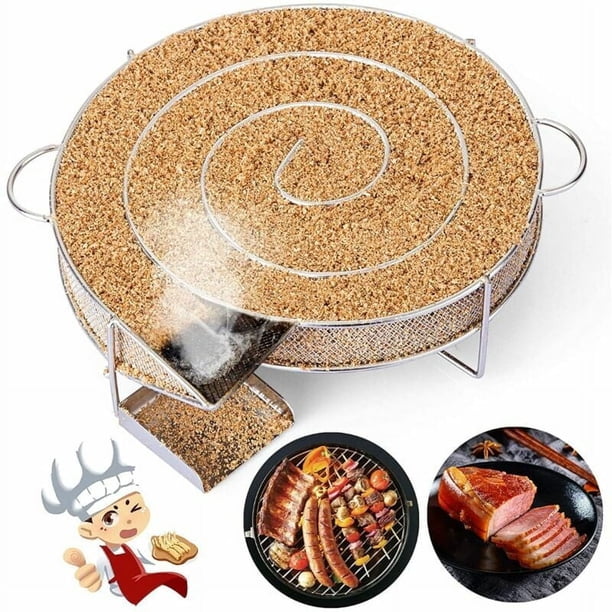 El secreto mejor guardado del gourmet: generador de humo para parrilla de barbacoa, acero inoxidable elaborado artesanalmente para aventuras de ahumado en frío, carne de salmón y otras delicias,