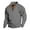 Gray, variant on ZCFZJW Western Henley Sweatshirts for Men Big and Tall Regular Fit Casual Solid Color Textured Knit Long Sleeve 1/4 Button up Pullover Sweater Tops with Elbow Patch Beige L