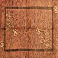 thumbnail image 1 of Ahgly Company Indoor Square Abstract Orange Contemporary Area Rugs, 5' Square, 1 of 1