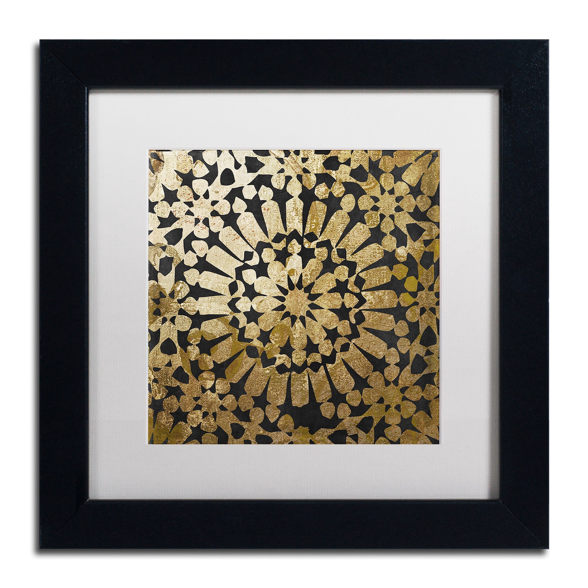 Trademark Fine Art "Moroccan Gold III" Canvas Art by Color Bakery, White Matte, Black Frame