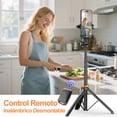 thumbnail image 3 of Eocean Tripie para Celular de 157 cm/62'', Selfie Stick con Control Remoto Bluetooth, Tripode para Celular Extensible con Rotaci&oacute;n de 360&deg; Y 180&deg;, Compatible con iPhone 17/1, 3 of 6