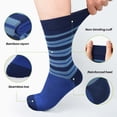 thumbnail image 5 of Mens Dress Socks, PUTUO Bamboo Viscose Dress Socks for Men, Seamless Striped Casual Socks for Business 6-Pair, 5 of 6