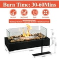 thumbnail image 6 of KORNIFUL Tabletop Fire Pit - Stainless Steel Portable Fireplace with Cobblestone, Indoor Outdoor Decor, Gift for Christmas, 6 of 7