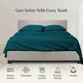 thumbnail image 2 of Twin-XL Size Bed Sheets Set - 800 Thread Count Sheets, 100% Egyptian Cotton Hotel Luxury Bedding, Extra Soft for Kids, Dorm Rooms & Adults Fits Mattress Upto 18" Deep Teal Solid Sheet Set, 2 of 5
