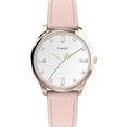 thumbnail image 3 of Timex Women's Main Street 32mm Watch - Pink Strap White Dial Rose Gold-Tone Case, 3 of 4