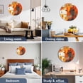 thumbnail image 2 of Wall Clock 12 Inch Brunt Orange Paint Texture Round Silent Decorative Wall Clocks Battery Operated for Living Room Bedroom Kitchen Classroom Decor, Abstract Graffiti Modern Art,Large, 2 of 7