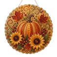 thumbnail image 3 of Kbndieu Fall Hanging Decorations for Home Diamond Art Painting Kits for Adults Beginner, Thanksgiving Autumn Harvest Special Shaped Pearl Painting Kits Gifts for Home Door Wall Decor, 3 of 5