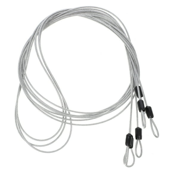 KAKOWELY 3Pcs 2M Durable Steel Long Roll of 50 Meters Hard Sturdy Steel Wire Rope,78.74"X0.98"X0.39"