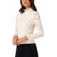 thumbnail image 4 of INSPIRAR CHIC Blusa Floral de Manga Larga con Cuello de Volantes de Encaje Básica para Mujeres Otoño Invierno 2025 M Beige, 4 of 6