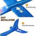 thumbnail image 2 of Paquete 3pz Juguete Avion Ultraligero Levamdar Espuma Luces Led 48cm, 2 of 7