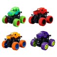 thumbnail image 4 of Pyaiiner Small Monster Truck Toys 4 Colors Option Push and Go Friction Powered Car Toys Inertia Pull Back Vehicle Stunt On-Road Vehicle Birthday Christmas Gift, 4 of 5