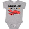 thumbnail image 3 of Inktastic My Great Aunt Loves Me- Cute Crab Family Boys or Girls Baby Bodysuit, 3 of 5