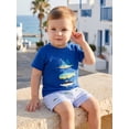 thumbnail image 5 of BemeyourBBs 2Pcs Toddler Baby Boy Summer Clothes Infant Baby Boys Fishing Outfits Short Sleeve Fish Embroidery T-Shirt Striped Pockets Shorts Set Toddler Baby Boys Summer Outfit, 5 of 9