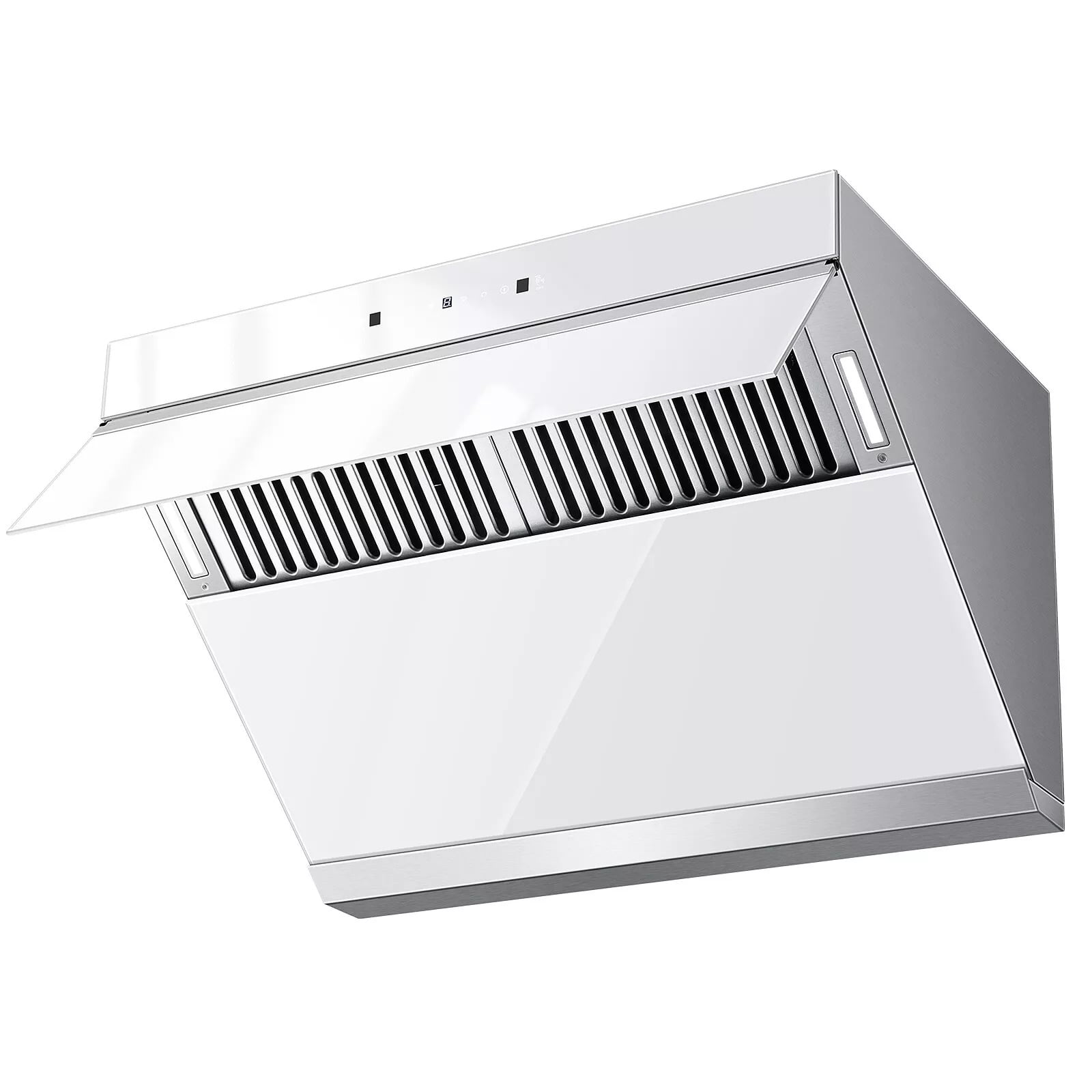 30 inch 120V Wall Mount Range Hood Electric Clean 900CFM Stainless Steel 3-Speed Exhaust with Filter, Silver