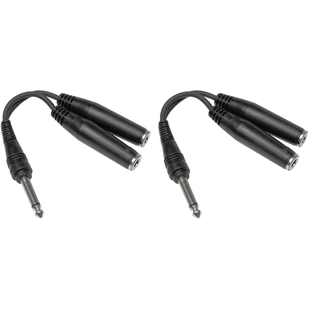 Cable Y Hosa YPP111 1/4 TS a Dual 1/4 TSF (paquete de 2)