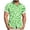 Mint Green, variant on Blczomt St.Patrick's Day Big and Tall Shirts for Men Regular-Fit Green Button Down Tee Clover Graphic Oversized Tshirts for Men