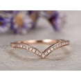 thumbnail image 6 of 0.50 Half Eternity Wedding Band 10K Rose Gold Beautiful Twist Curve Anniversary Wedding Band, 6 of 7