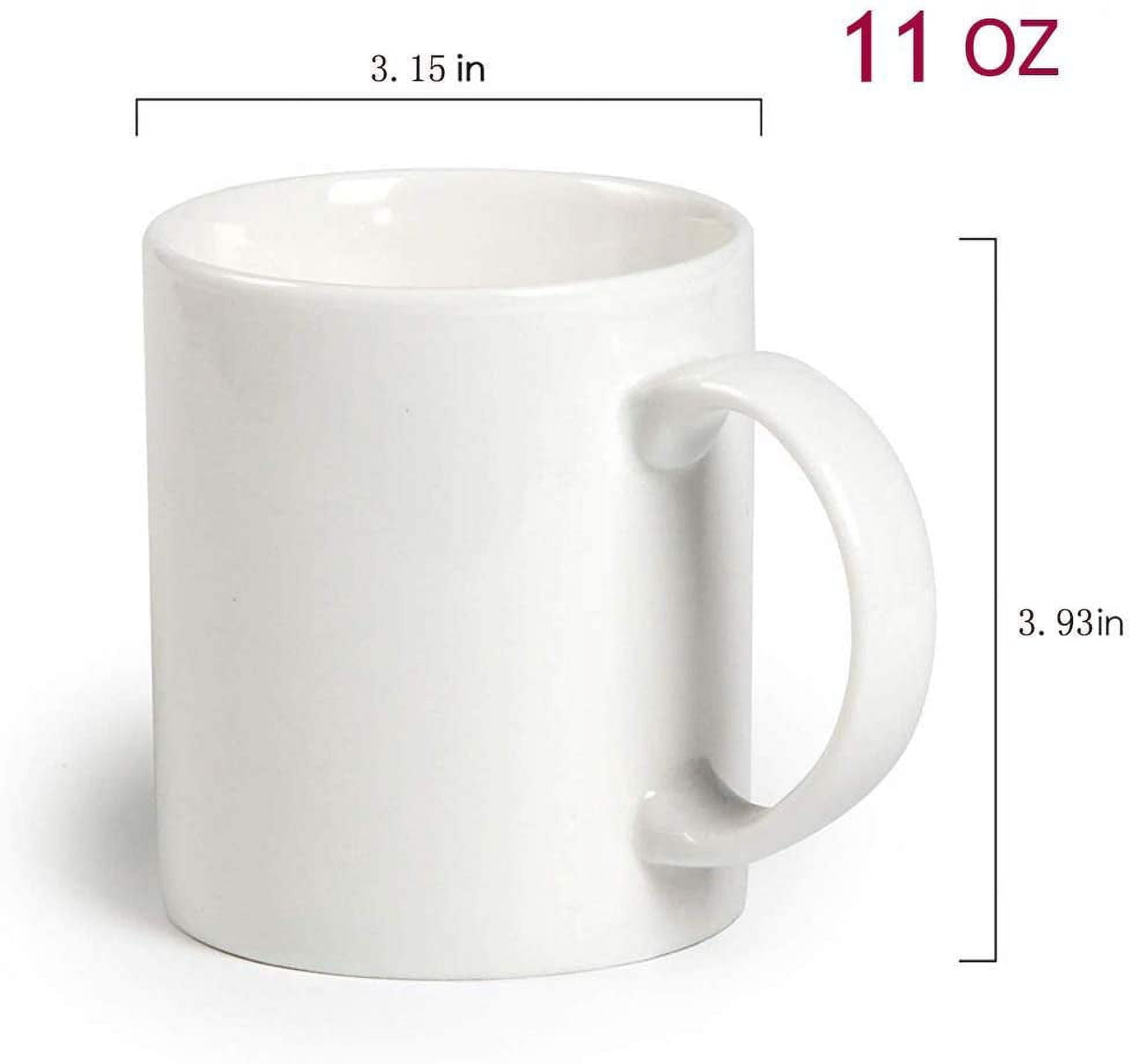 Mako Cheap Mugs Sublimation Blank Bulk Mugs Ceramic Mug Blanks White Coffee  Mug Blank for Sublimation, 11oz (Case of 36)
