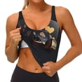 thumbnail image 3 of Fotbe Casino Cards Poker Sujetador Deportivo Largo sin Aros para Mujer con Almohadillas y Soporte Medio, Transpirable y Absorbente, Camiseta Tipo Chaleco o Tank Top-XX-Large, 3 of 8