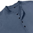 thumbnail image 7 of hoksml Men's Cotton Fabric Long Sleeve Henley Shirt, 4 Button Placket Solid Color Crew Neck Casual Daily Pullover Top, 7 of 7