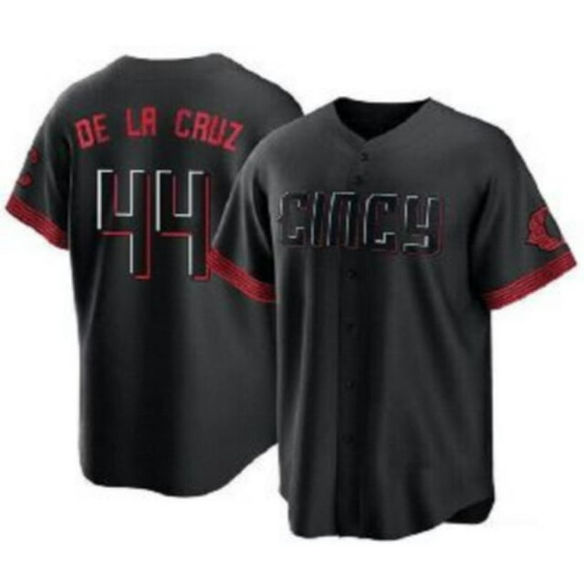 MLB baseball jersey Reds No. 44 De La Cruz embroidered jersey baseball uniform
