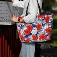 thumbnail image 7 of Xecao Leaves And Flowers for versatile beach bag for women includes zipper pockets and waterproof material, ideal for vacations and adventures., 7 of 7