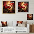 thumbnail image 4 of Designart "Cubic Design of Summer Cherries II" Floral Wall Art - Traditional Red Cherry Hallway Wall Art Decor, 4 of 6