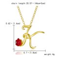 thumbnail image 2 of Jusqu'à 65% de Réduction sur les Colliers SMihono pour Femmes, Collier Lettre Rose avec Strass, Pendentif Rétro en Anglais, 2 of 2