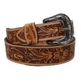 thumbnail image 4 of 40  Western 1-3/4" Wide Tapered Floral Tooled Full-Grain Leather Belt 26RS05T, 4 of 4